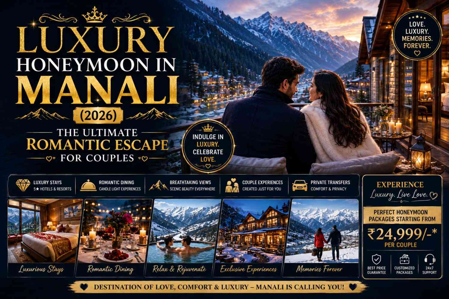 Luxury Honeymoon in Manali (2026) – The Ultimate Romantic Escape for Couples