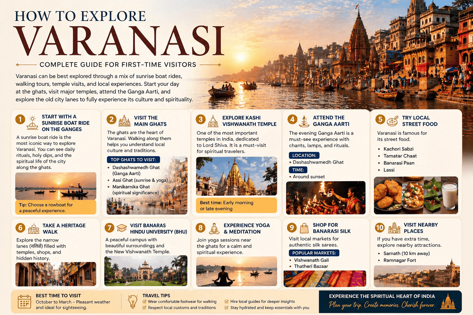 What is the best Varanasi tour plan for a first-time visitor?