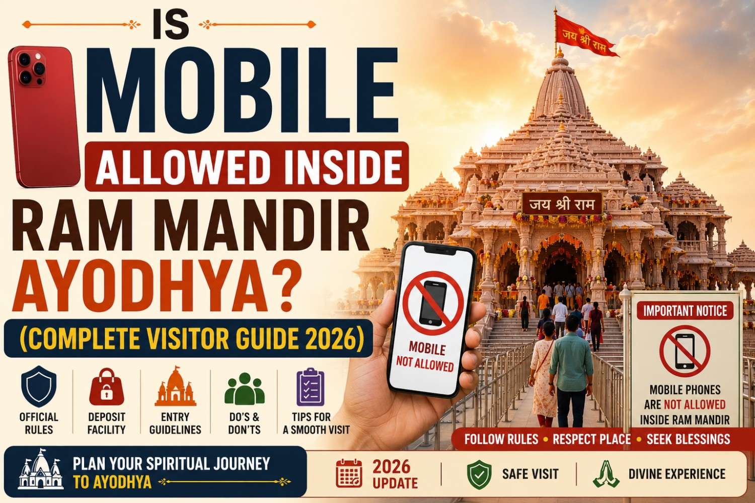 Is Mobile Allowed Inside Ram Mandir Ayodhya? (Complete Visitor Guide 2026)