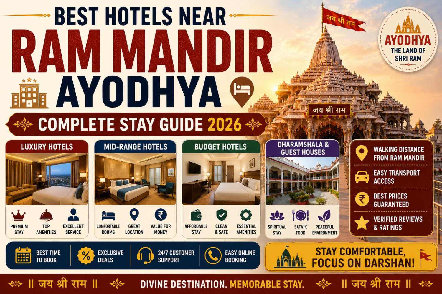Best Hotels Near Ram Mandir Ayodhya (Complete Stay Guide 2026)