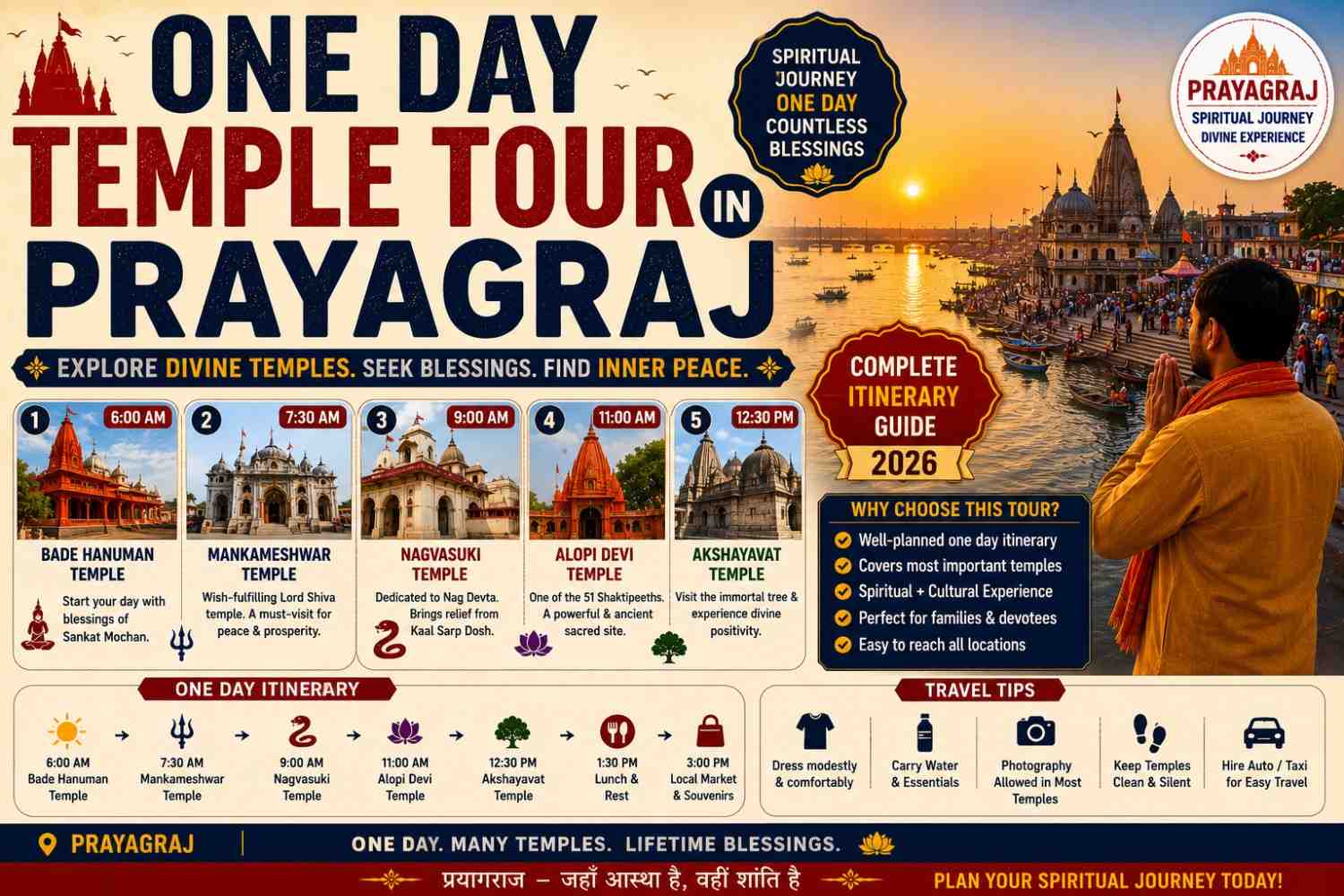 One Day Temple Tour in Prayagraj – Complete Temple Itinerary for Pilgrims (2026 Guide)