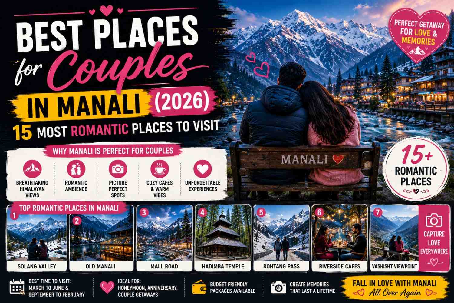 Best Places for Couples in Manali (2026) – 15 Most Romantic Places to Visit