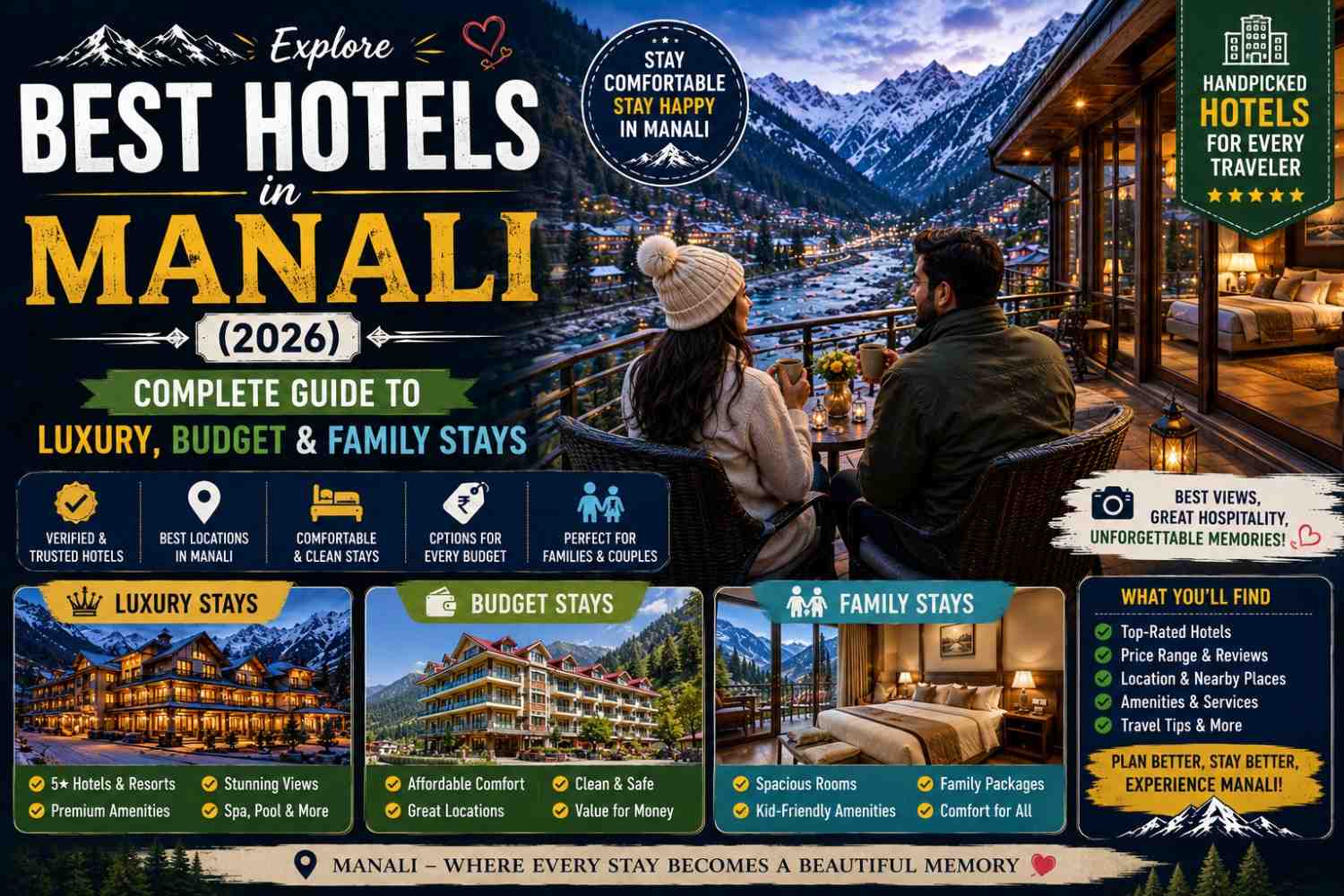 Best Hotels in Manali (2026) – Complete Guide to Luxury, Budget & Family Stays